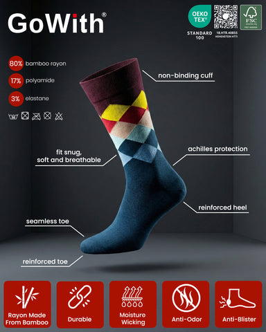 Bambu Soket Renkli Erkek Çorabı 3563