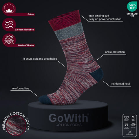 Penye Pamuklu Renkli Erkek Çorabı 6017