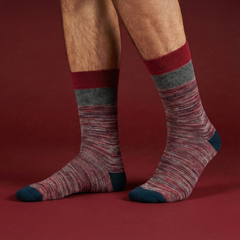 Penye Pamuklu Renkli Erkek Çorabı 6017