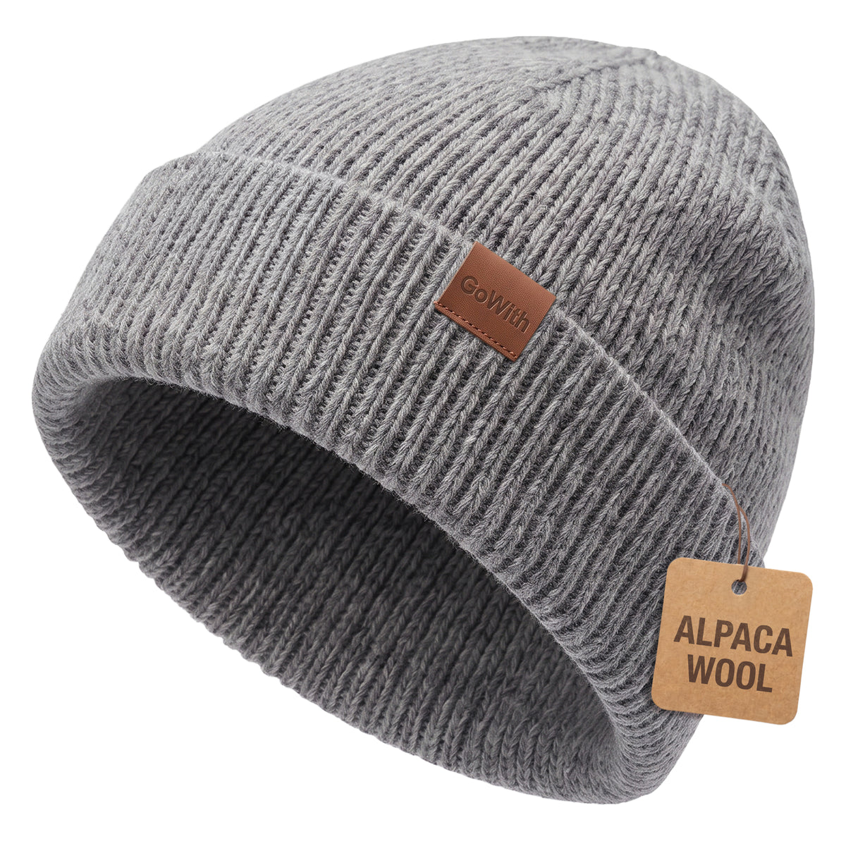 GoWith Unisex Alpaka Yünlü Katlamalı Düz Bere