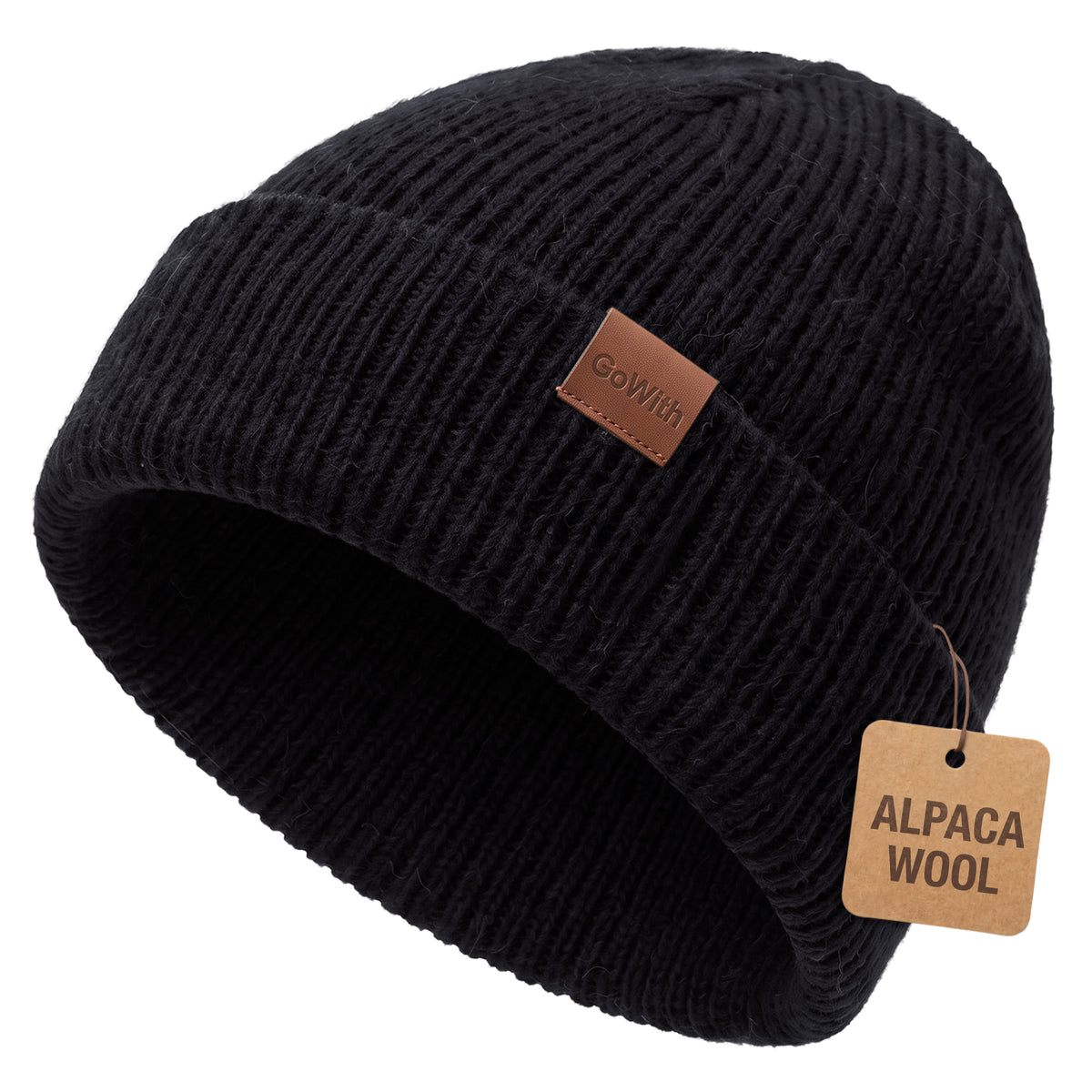 GoWith Unisex Alpaka Yünlü Katlamalı Düz Bere