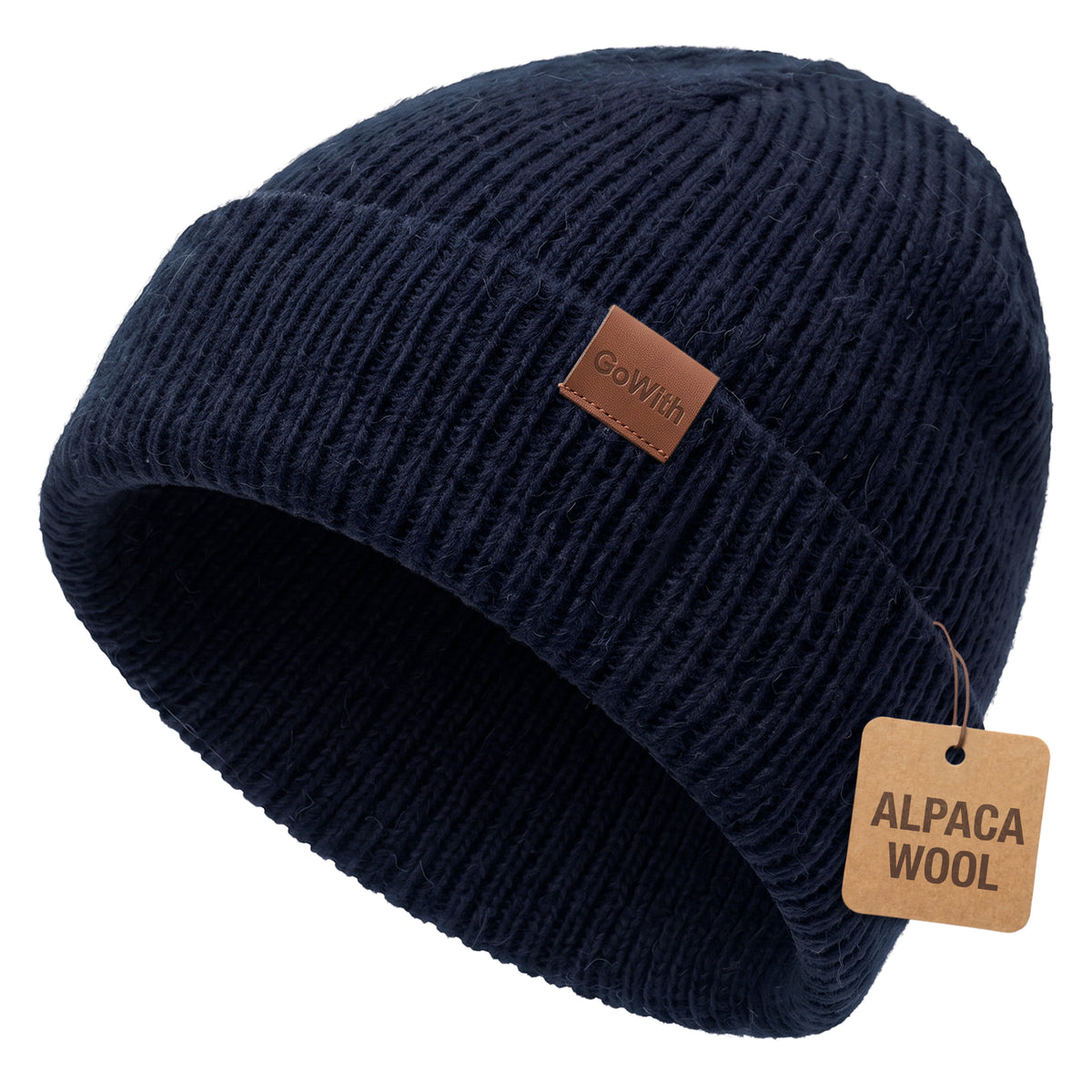 GoWith Unisex Alpaka Yünlü Katlamalı Düz Bere