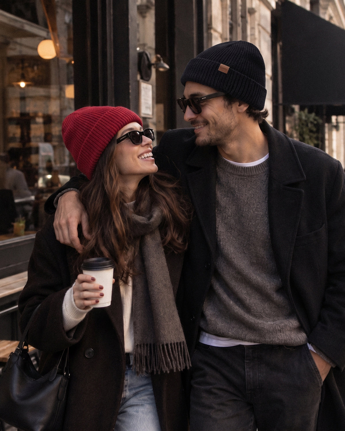 GoWith Unisex Alpaka Yünlü Katlamalı Düz Bere