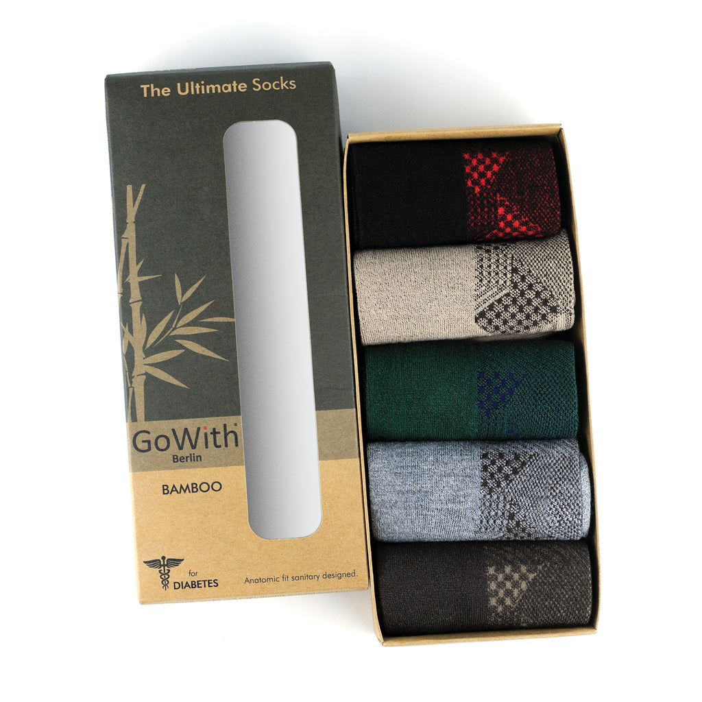 Bambu Dikişsiz Lastiksiz Diyabetik Çorap 3065