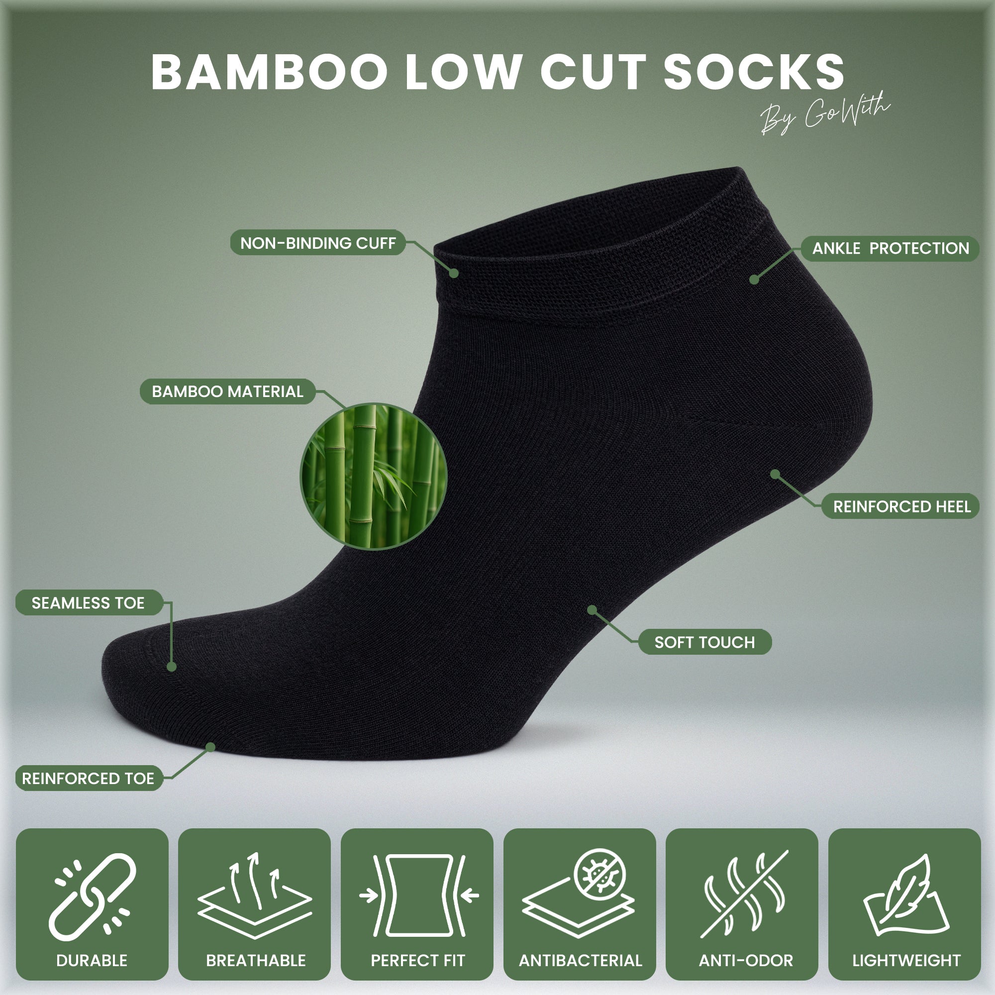Bambu Erkek Kadın Sneaker Çorap 3006