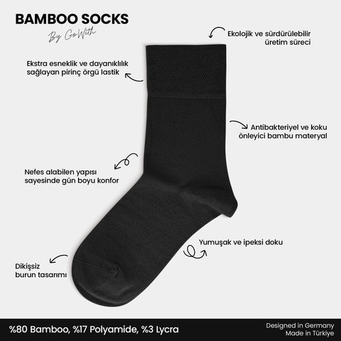 Bambu Klasik Erkek Kadın Çorap 3560
