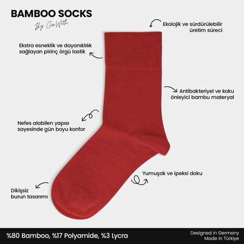 Bambu Klasik Erkek Kadın Çorap 3560
