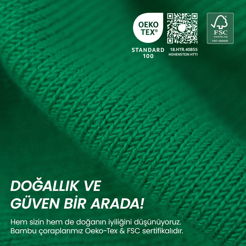 Bambu Klasik Erkek Kadın Çorap 3560