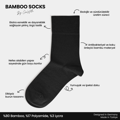 Bambu Klasik Erkek Kadın Çorap 3560