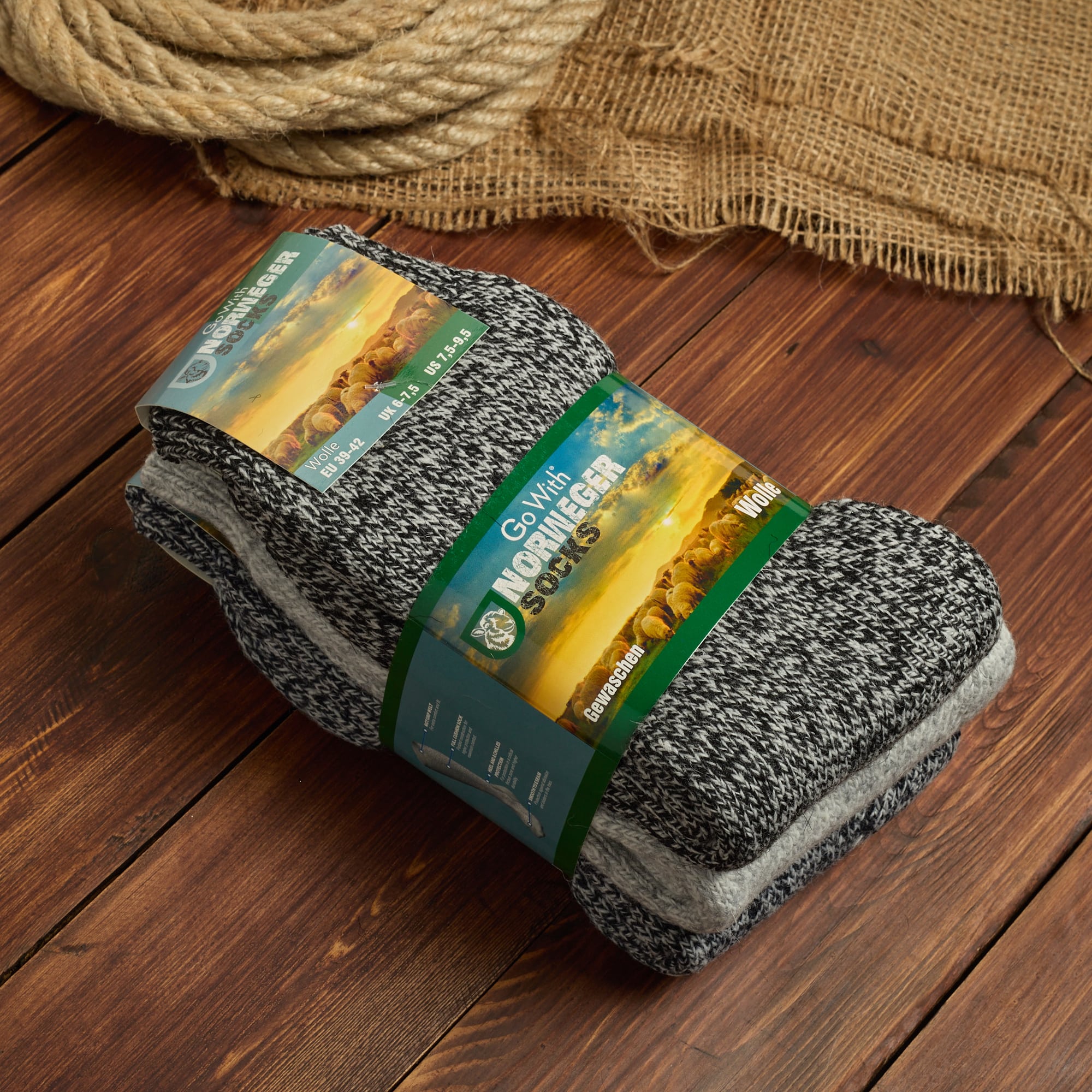 Yünlü Tam Havlulu Termal Erkek Çorabı 6038-6042